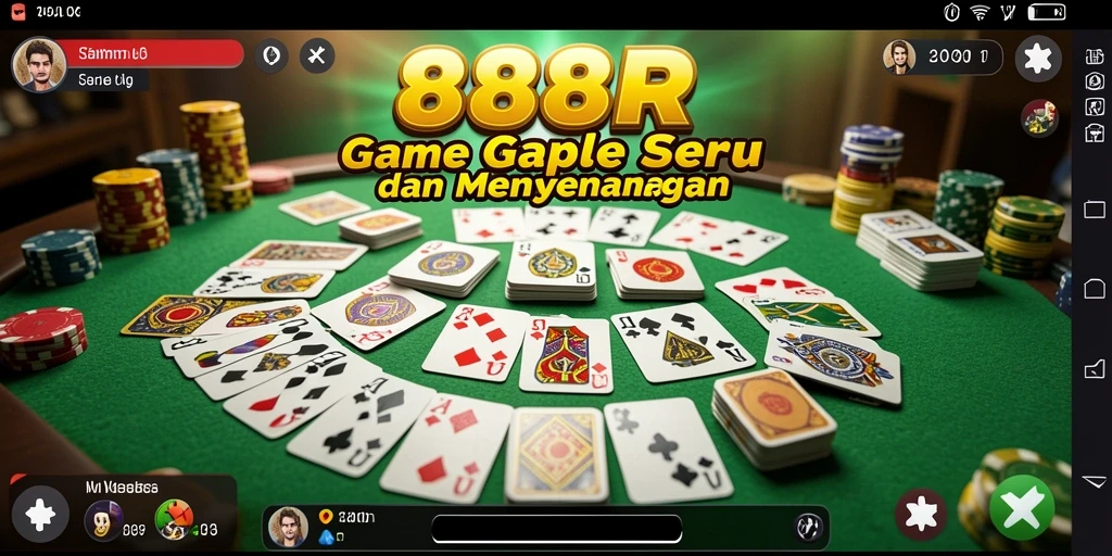 Screenshot gameplay Gaple yang menarik dan menantang.