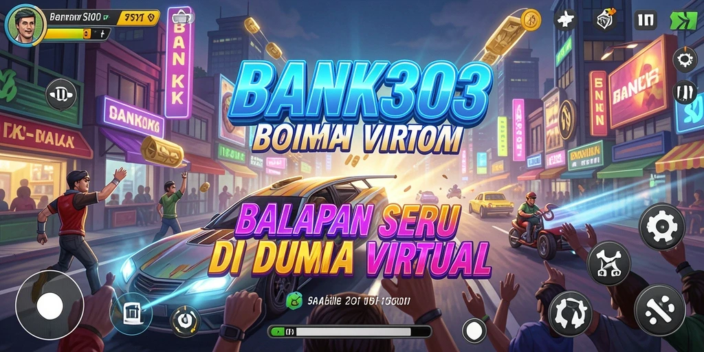 Tampilan gameplay balapan seru di BANK303.