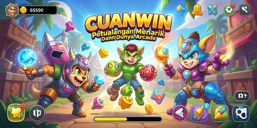 Skrinsot gameplay <strong>CUANWIN</strong> menampilkan aksi seru di dunia Arcade.