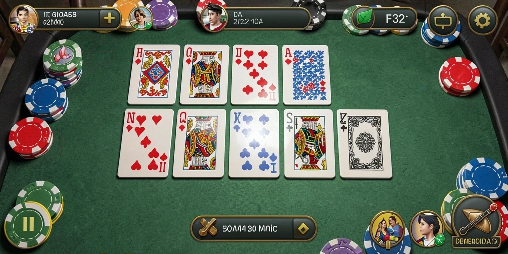 Screenshot F32 menampilkan pemain yang sedang menikmati permainan Domino.