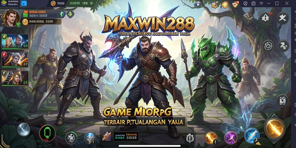Tangkapan layar gameplay seru di MAXWIN288, menampilkan petualangan dalam dunia MMORPG.