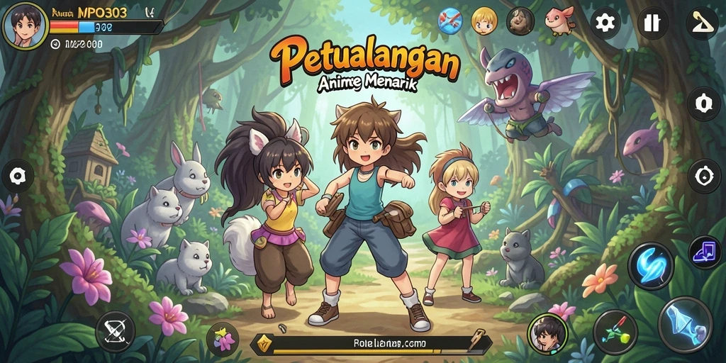 Gameplay MPO303 dengan karakter anime yang menarik.