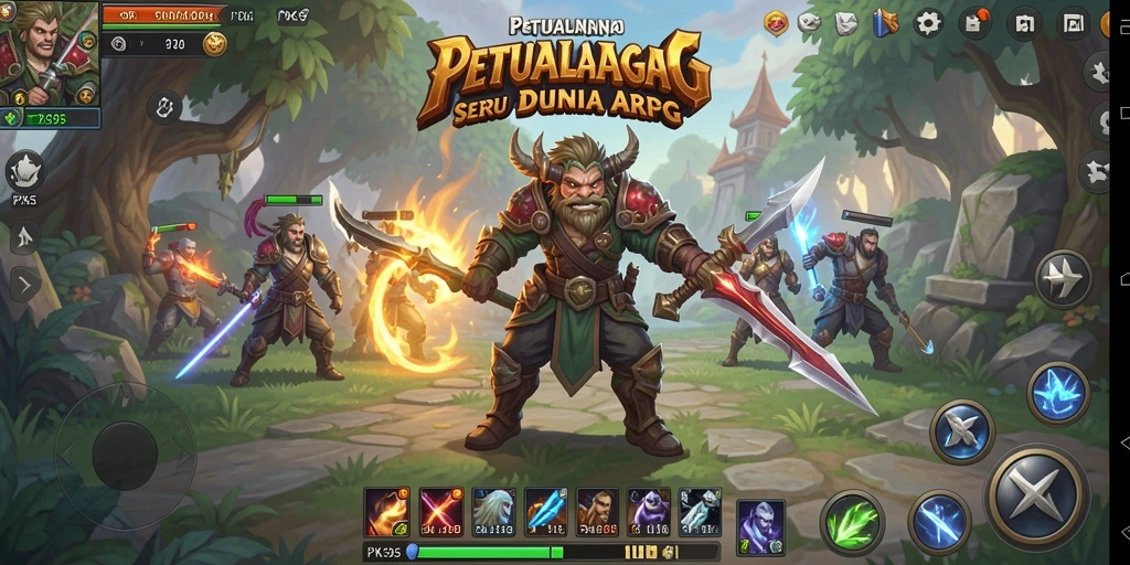 Tangkapan layar aksi hebat dalam gameplay PK95 ARPG.