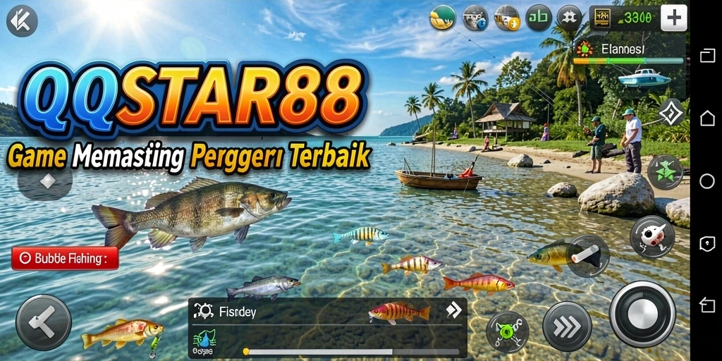 Screenshot gameplay QQSTAR88 menampilkan aksi memancing yang mendebarkan.
