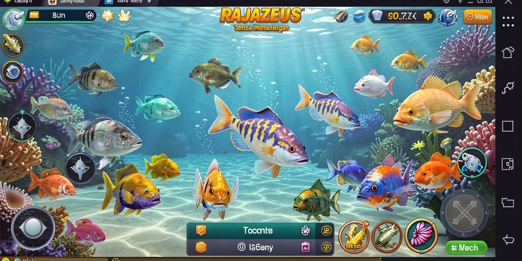 Screenshot gameplay menunjukkan aksi Tembak Ikan yang mendebarkan.