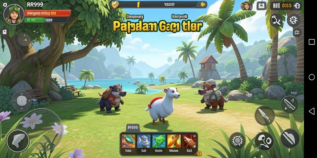 Tampilan gameplay RR999 yang menyenangkan dan santai.