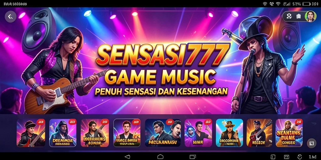 Screenshot SENSASI777 menampilkan gameplay musik yang menyenangkan dan interaktif.