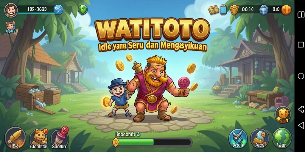 Screenshot utama WATITOTO menunjukkan gameplay seru dan menarik.